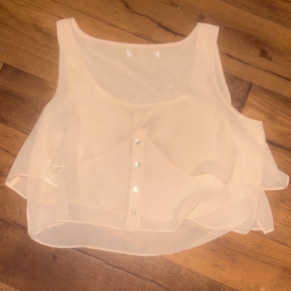 BCBGeneration BCBG Flowy Sheer Tank Size Small